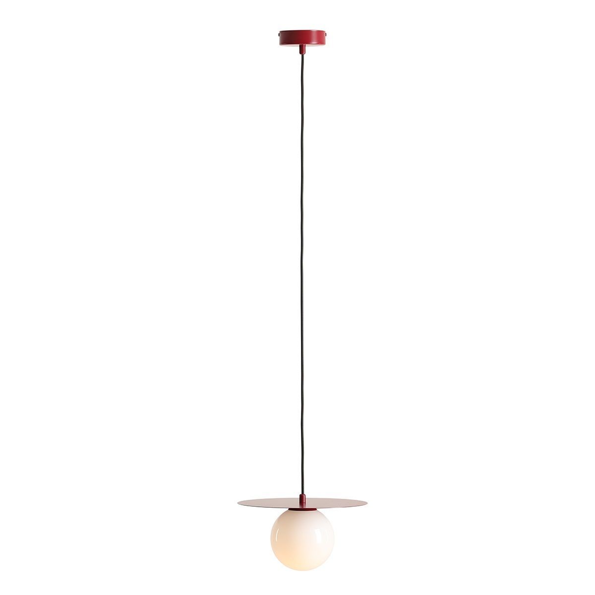 Wisząca lampa Loop w kolorze czerwonego wina