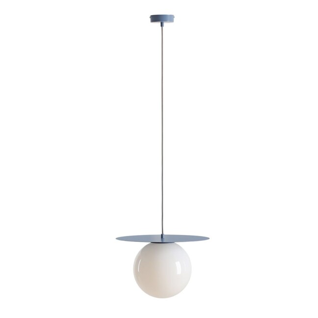 Wisząca lampa Loop w kolorze przygaszonego niebieskiego
