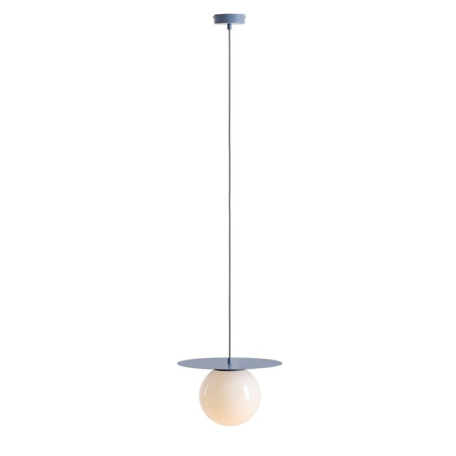 Wisząca lampa Loop w kolorze zgaszonego niebieskiego