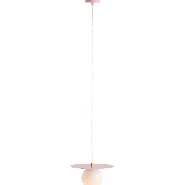 Wisząca lampa Loop w kolorze pudrowego różu