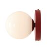 Czerwony kinkiet Ball II S - red wine, idealny do salonu