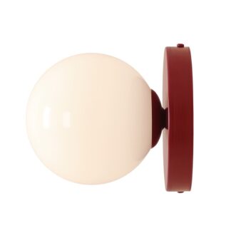 Czerwony kinkiet Ball II S - red wine, idealny do salonu