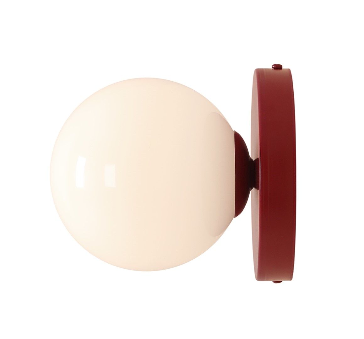 Czerwony kinkiet Ball II S - red wine, idealny do salonu