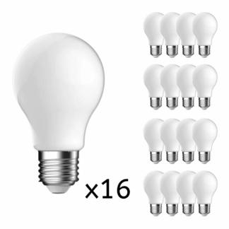 Zestaw 16 żarówek A60 Nordlux z mlecznego szkła