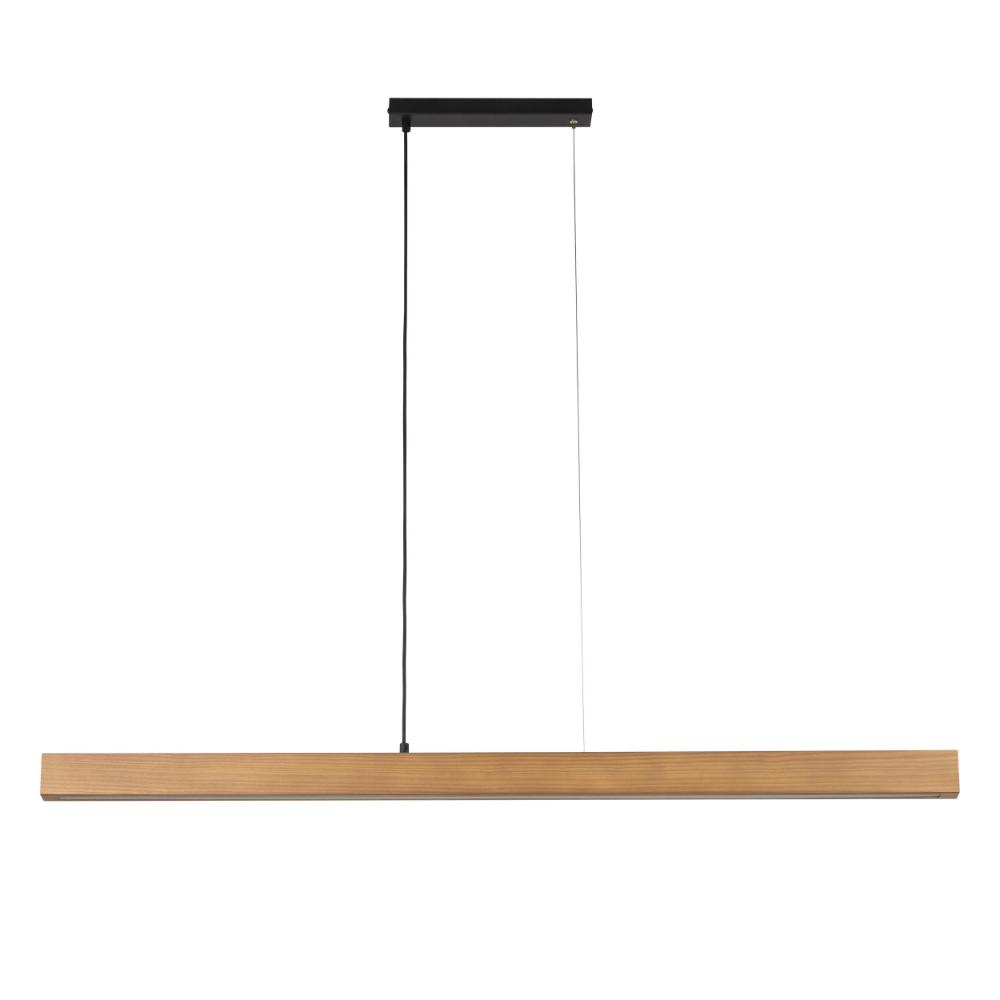 Lampa wisząca Teo - drewniana listwa nad stół