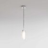 Srebrna lampa wisząca Ottavino o klasie szczelności IP44