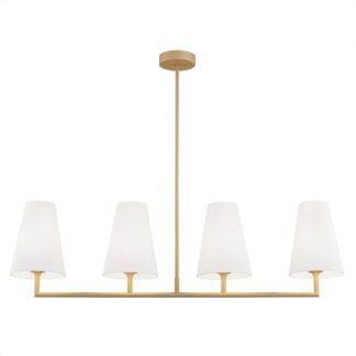 Złota, stylowa lampa wisząca Safiano