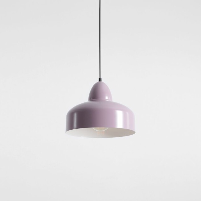 Fioletowa lampa wisząca Como z nowoczesnym, kompaktowym kloszem z limitowanej kolekcji Artera Colours