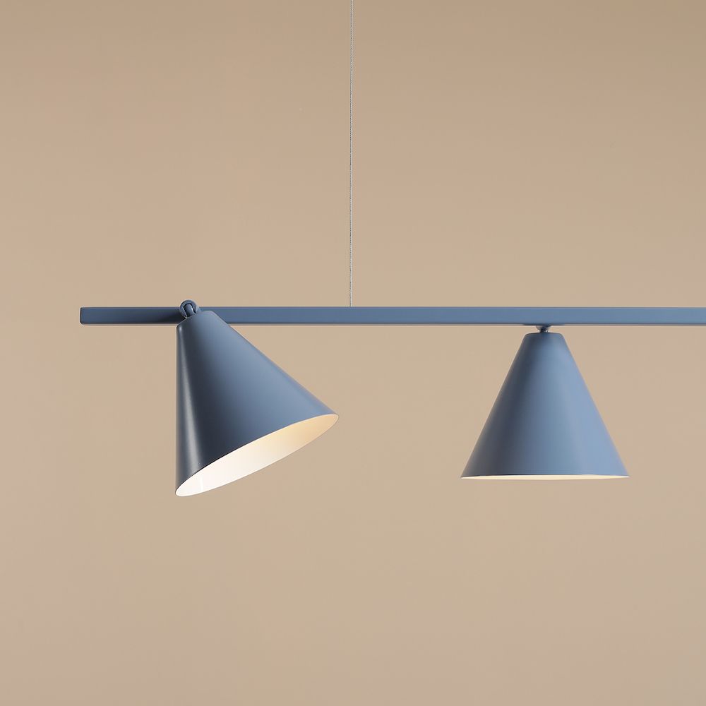 Wisząca lampa FORM 4 w kolorze Dusty Blue