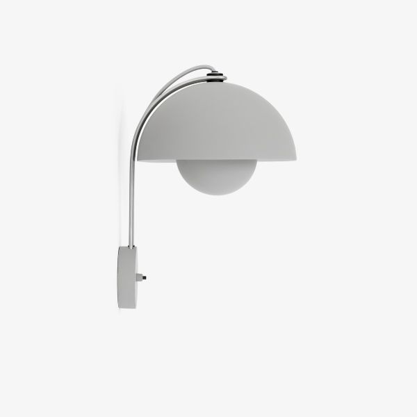 Duński kinkiet Flowerpot WP8 w matowym szarym kolorze