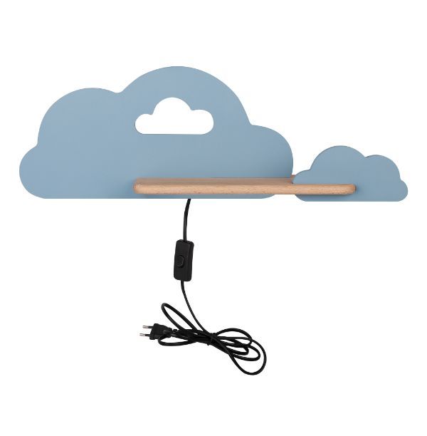 Dziecięcy kinkiet Cloud w odcieniach niebieskich chmurek