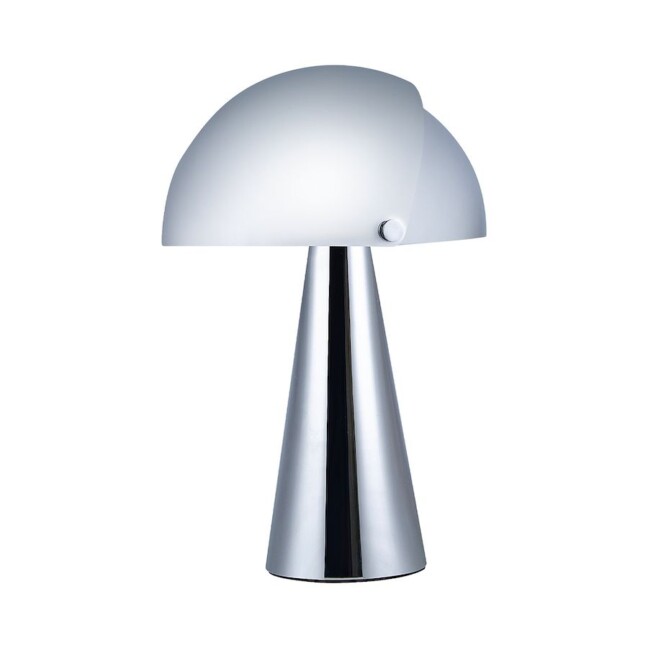 Lampa stołowa Align od DFTP z regulowanym kloszem w kolorze chromu