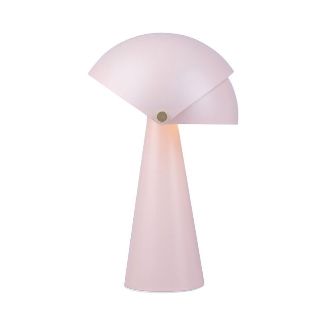 Stylowa różowa lampa stołowa Align o matowym wykończeniu od DFTP