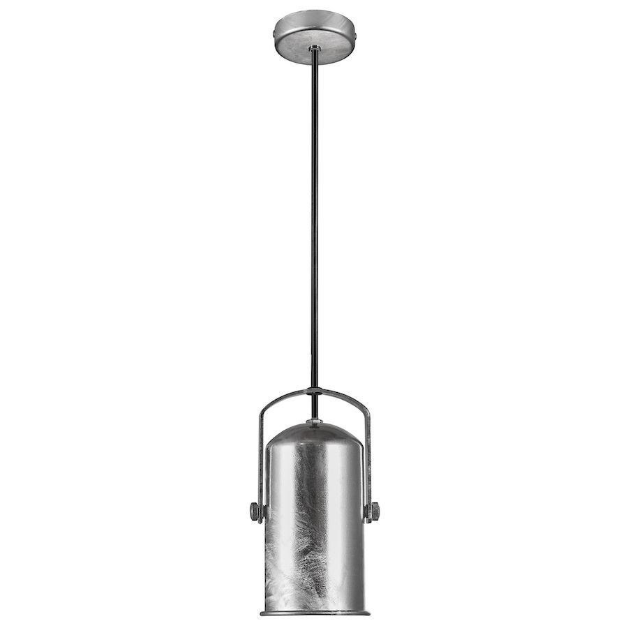 Srebrna lampa wisząca Porter w stylu industrialnym