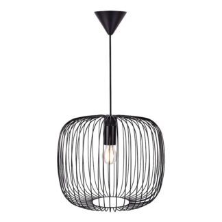 Okrągła wisząca lampa Beroni S z ażurowym kloszem