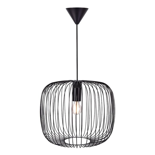 Okrągła wisząca lampa Beroni S z ażurowym kloszem
