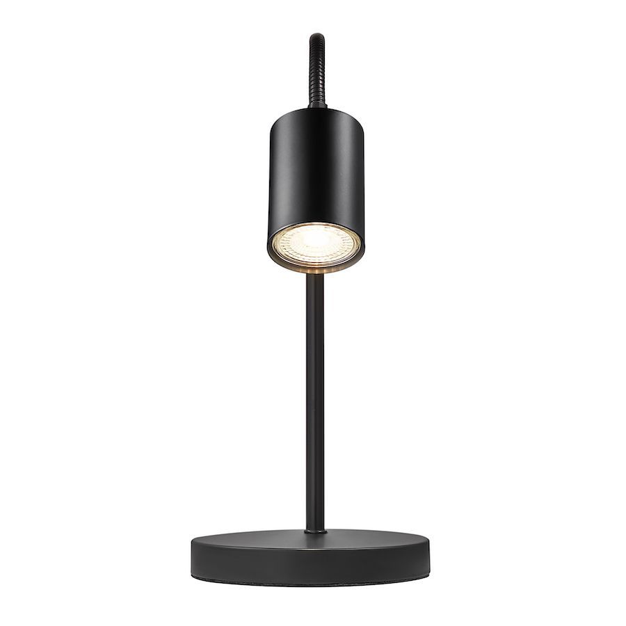 Biurkowa lampa Explore z elastycznym ramieniem i złotym kloszem