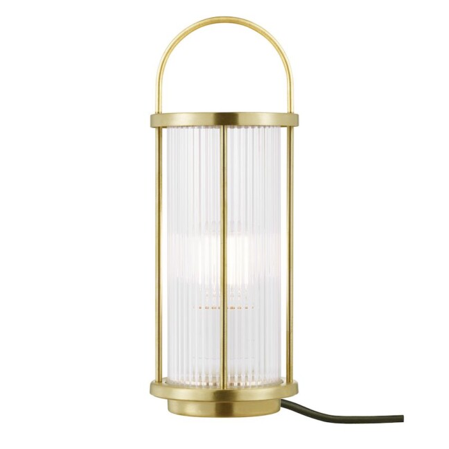 Lampa stołowa Linton w kolorze mosiądzu o klasie szczelności IP54