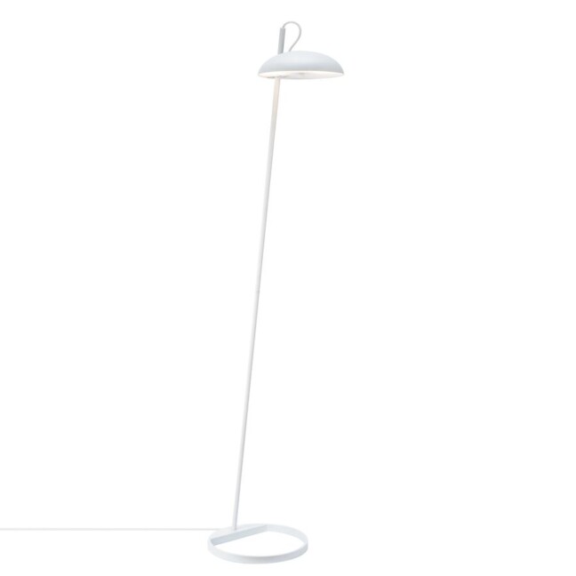 Biała, minimalistyczna lampa podłogowa Versale od DFTP