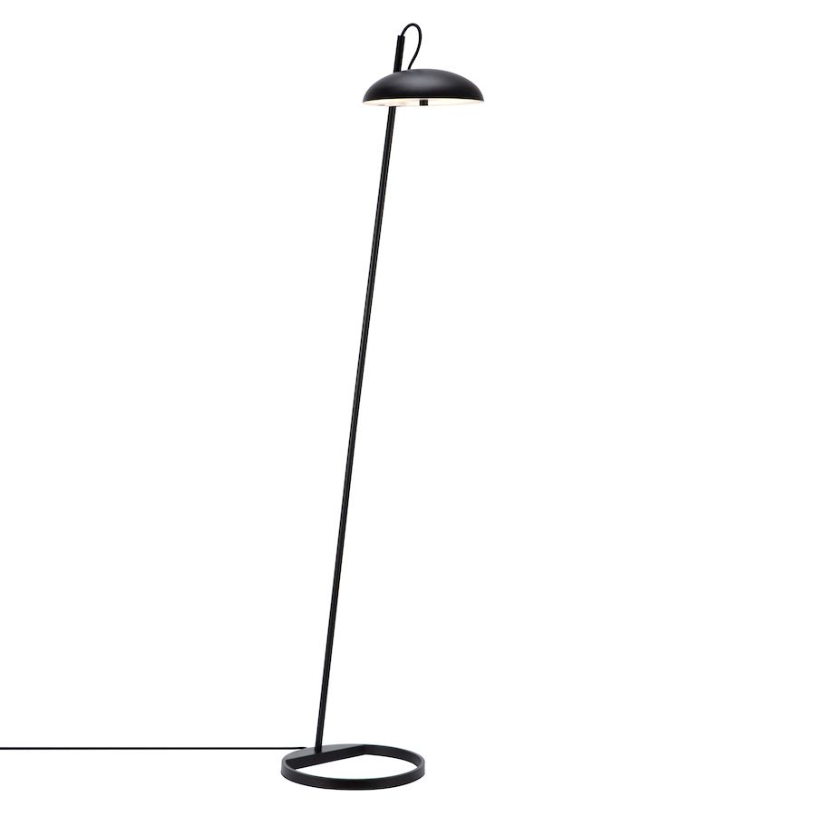Stylowa czarna lampa podłogowa Versale od DFTP
