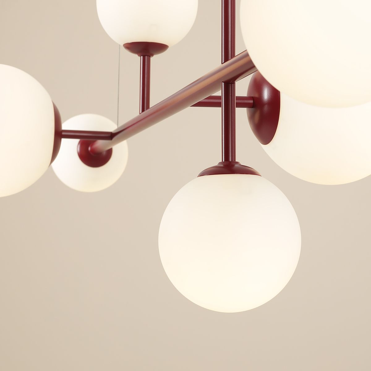 Wisząca lampa Dione 6 w kolorze Red Wine