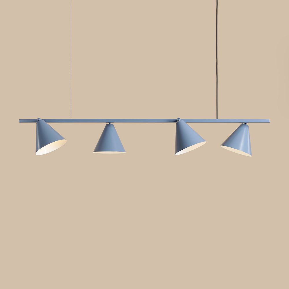 Wisząca lampa FORM 4 w kolorze Dusty Blue