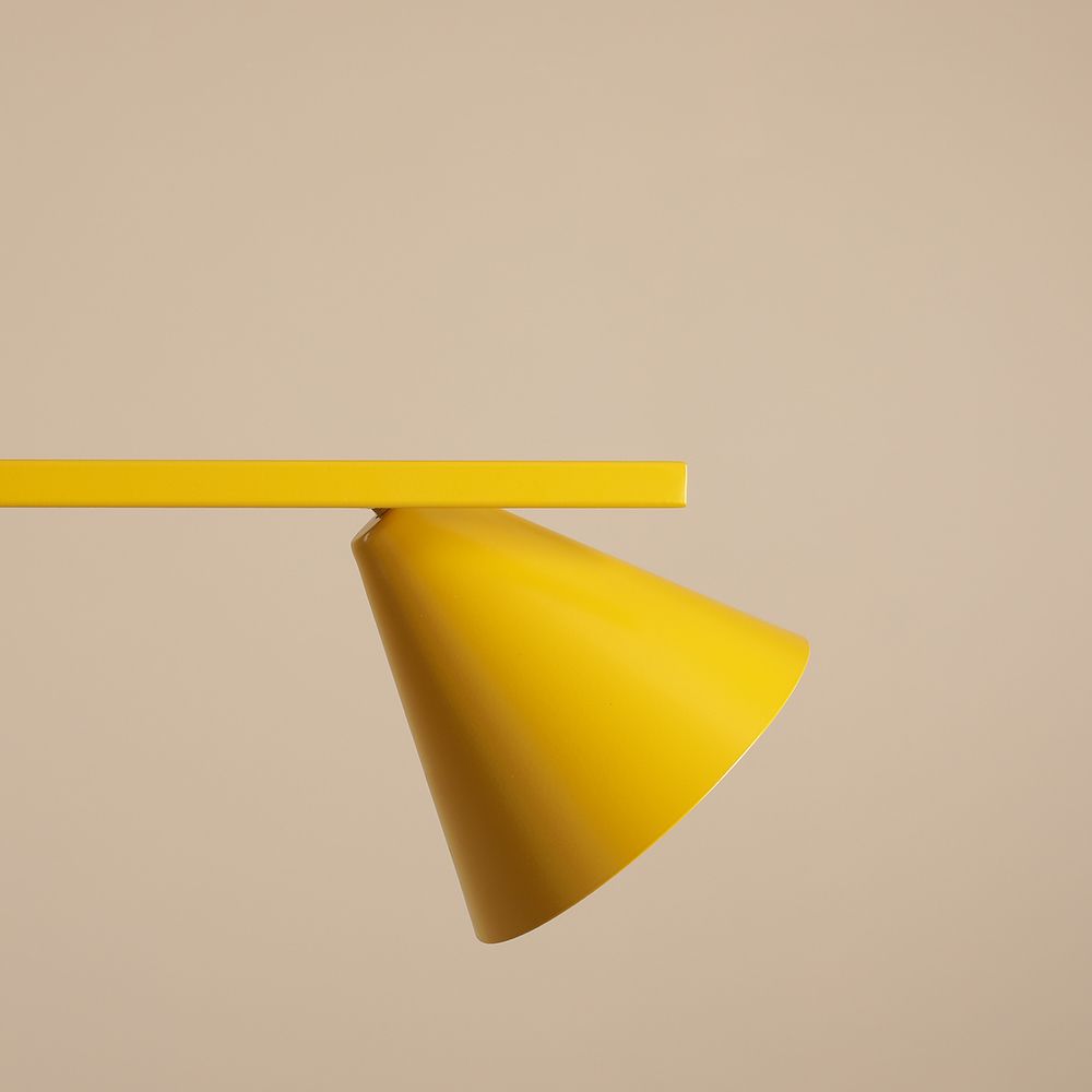 Wisząca lampa FORM 4 w kolorze musztardowym
