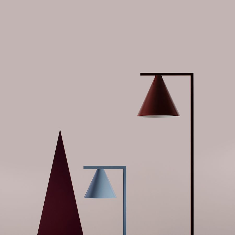 Limitowana lampa podłogowa Form – Red Wine z kolekcji Artera Colours