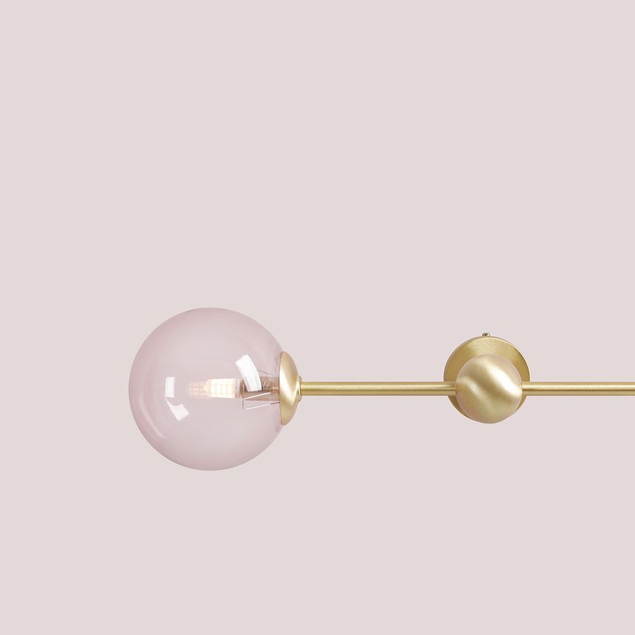 Kinkiet Pink Pearl S 2 w kolorze mosiądzu