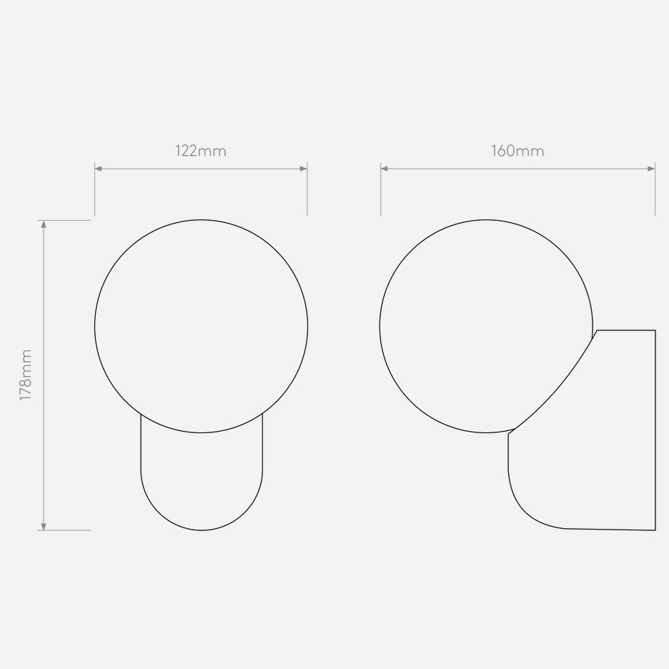 Biały kinkiet Lyra - ceramika, IP44