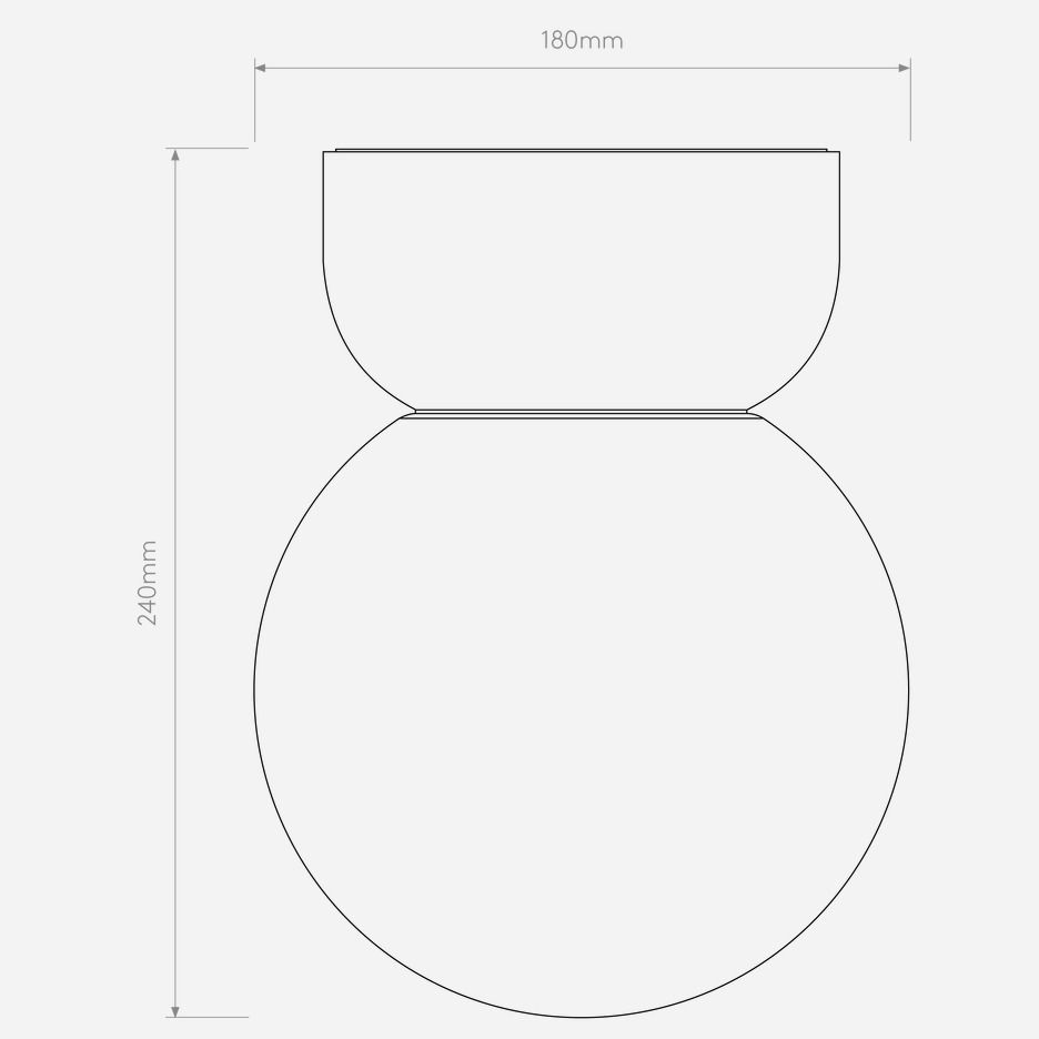 Ceramiczna biała lampa sufitowa Lyra 180 o klasie szczelności IP44