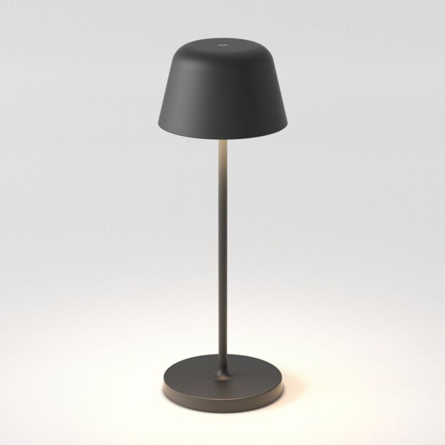 Czarna przenośna lampa Nomad na taras