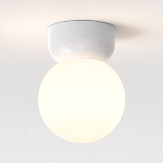 Ceramiczna biała lampa sufitowa Lyra 180 o klasie szczelności IP44
