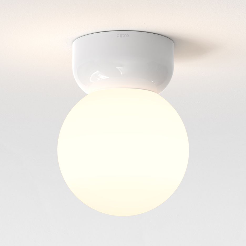 Ceramiczna biała lampa sufitowa Lyra 180 o klasie szczelności IP44