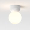 Biała mała lampa sufitowa Lyra 140 o klasie szczelności IP44