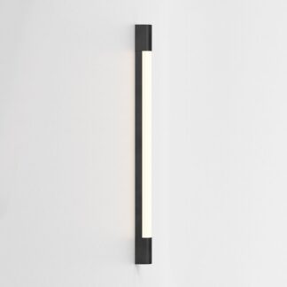 Wysoki czarny kinkiet Palermo 900, IP44