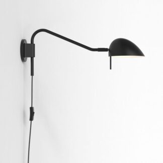 Stylowy czarny kinkiet Serge idealny do czytania