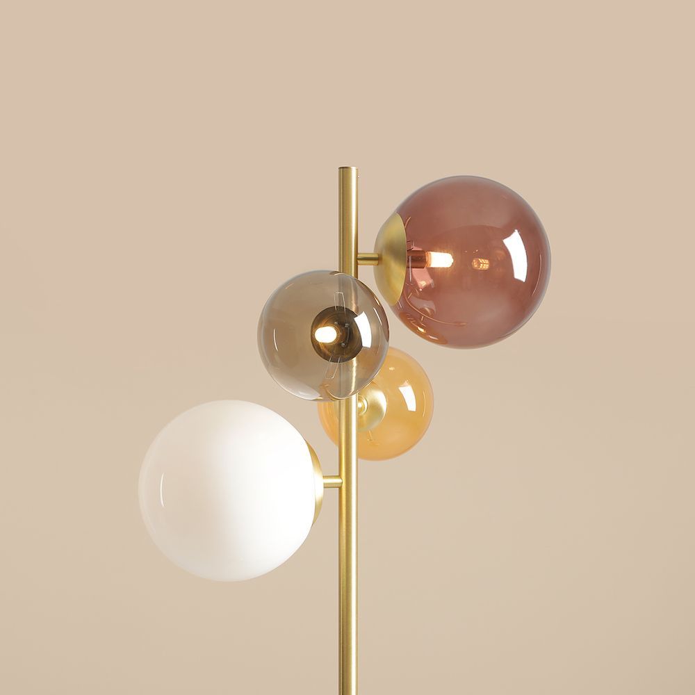 Lampa podłogowa Bloom w wielokolorowej wersji z szklanymi kloszami