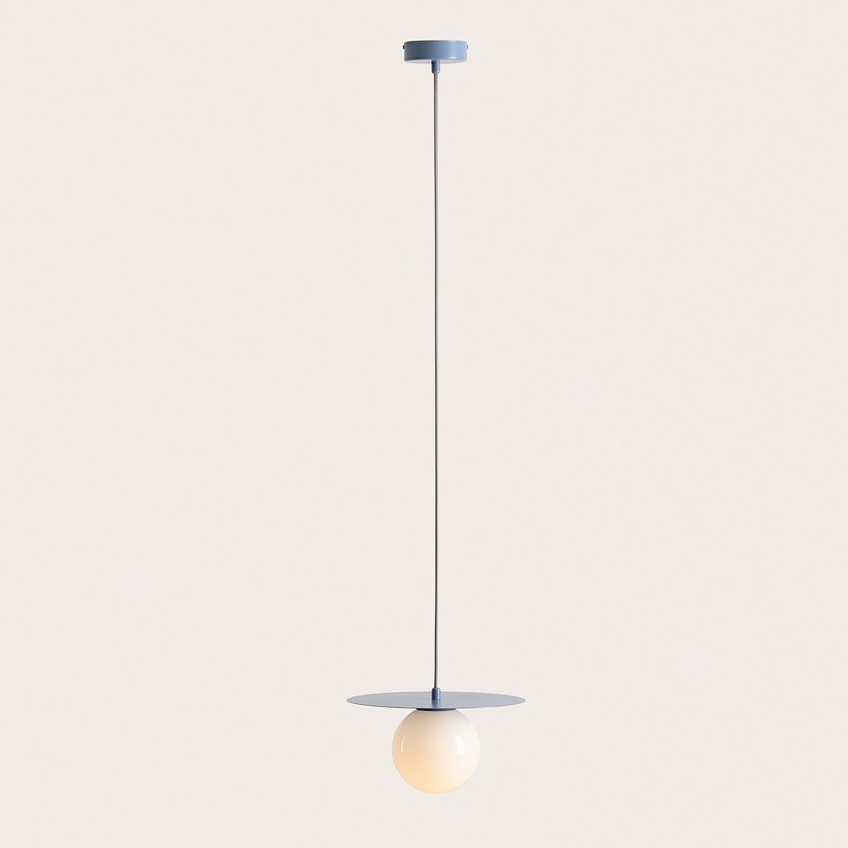 Wisząca lampa Loop w kolorze Dusty Blue