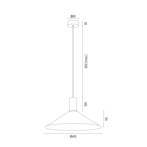 Czarna wisząca lampa Minori z eleganckimi złotymi detalami