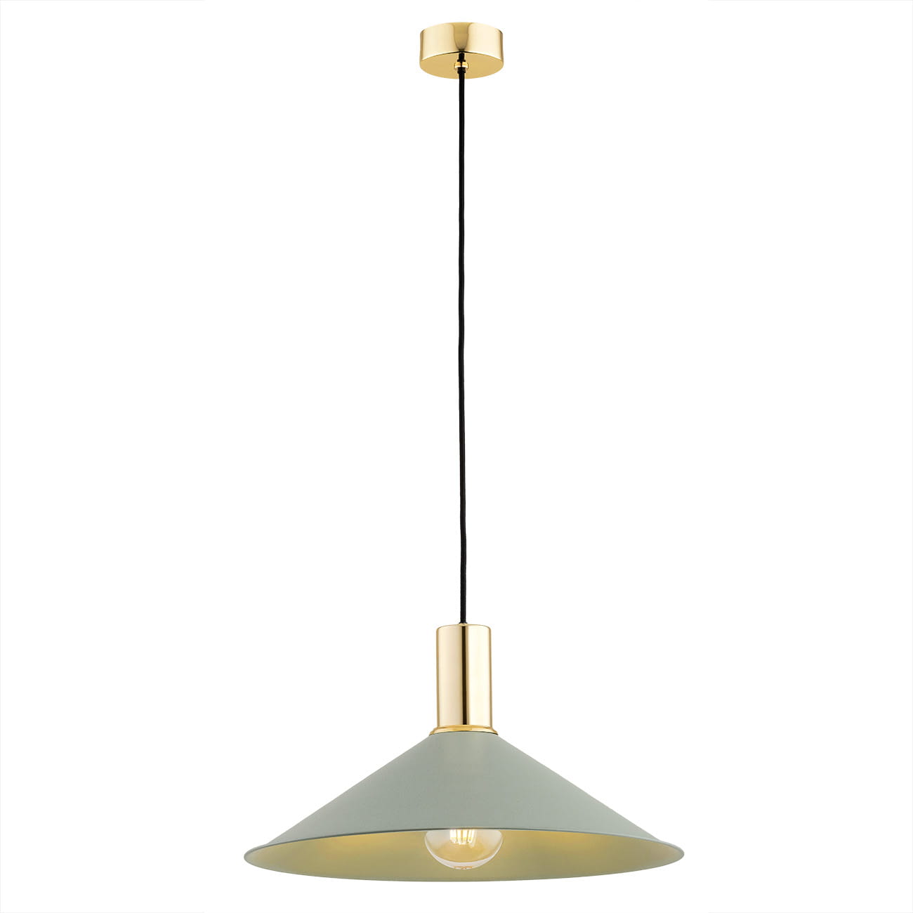 Wisząca lampa Minori w kolorze szałwiowym