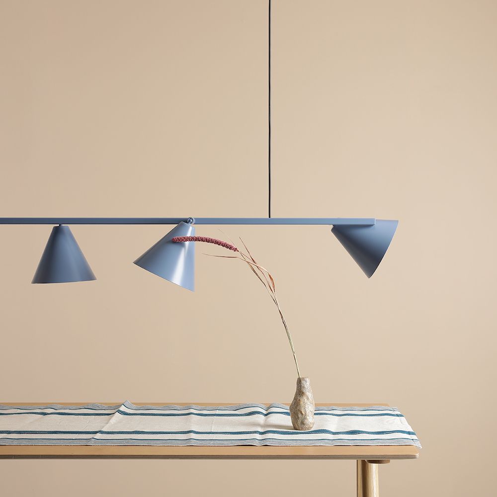 Wisząca lampa FORM 4 w kolorze Dusty Blue