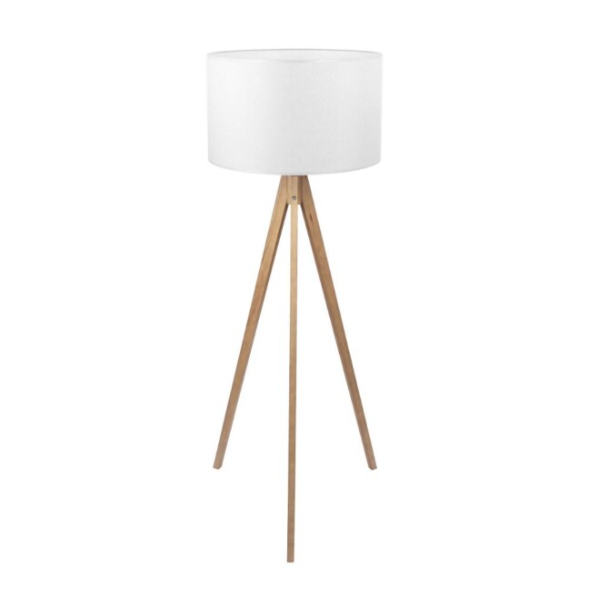 Lampa stojąca Treviso z białym abażurem