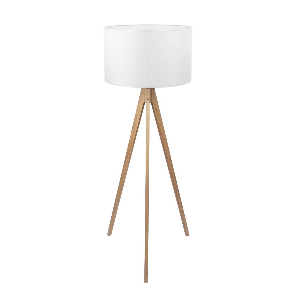 Lampa stojąca Treviso z białym abażurem