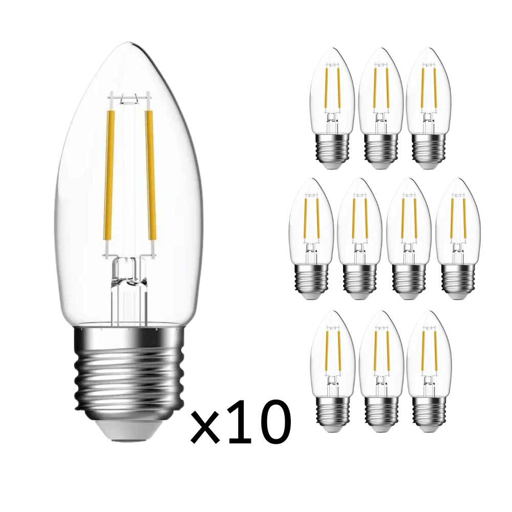 Zestaw 10 transparentnych żarówek LED C35 – Nordlux, 2700K