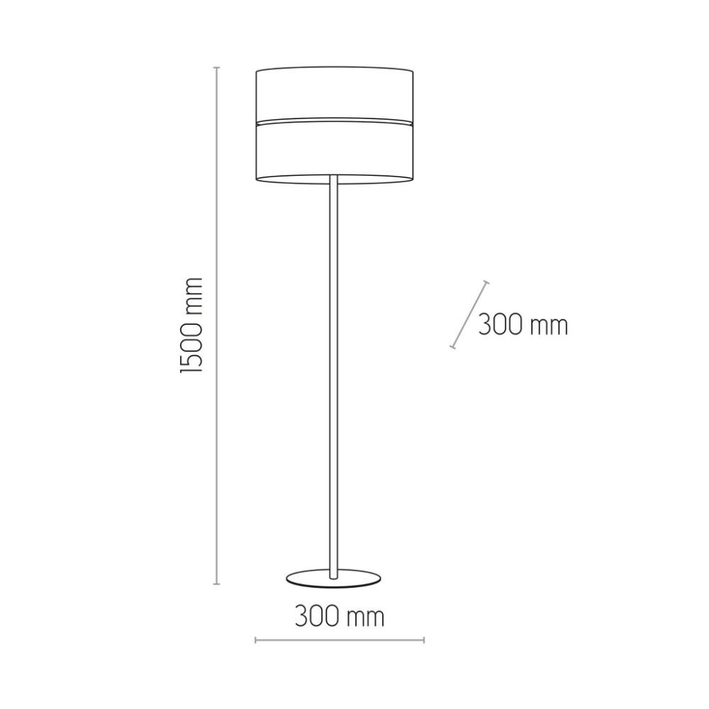 Biała podłogowa lampa Linobianco z abażurem z juty