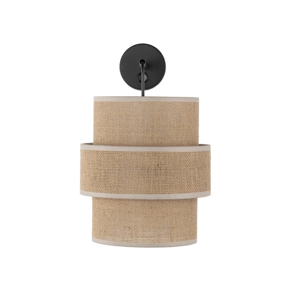 Jutowy kinkiet Calisto do sypialni w stylu boho