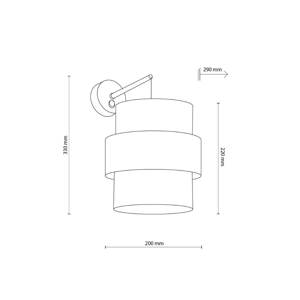 Jutowy kinkiet Calisto do sypialni w stylu boho