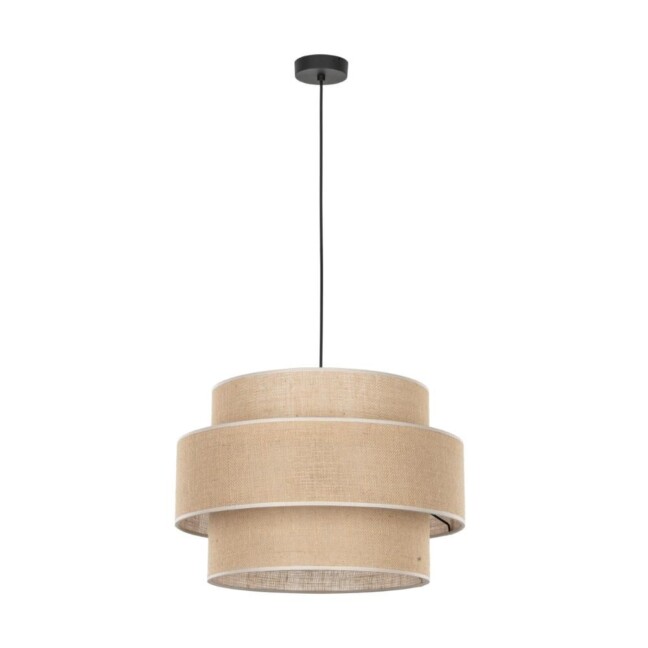 Wisząca lampa Calisto z juty doskonała nad stół