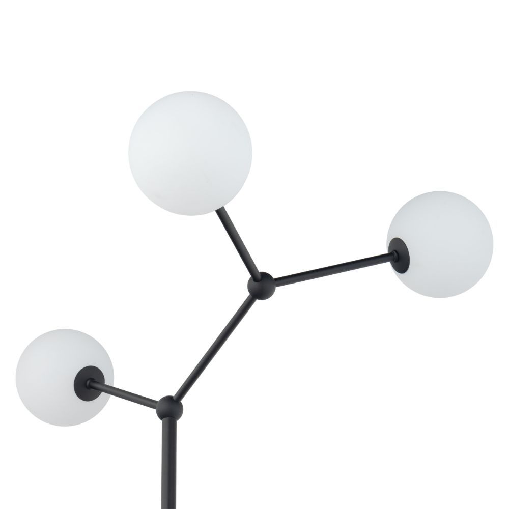 Czarna podłogowa lampa Fairy z kloszami ze szkła